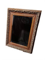 Bevelled Mirror with Heavy Carved Gold Frame