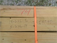 Lumber 15 - 2X6X16 ~ 5 - 2X6X14 Treated