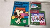 Come home snoopy! Colorforms, 2 puzzles