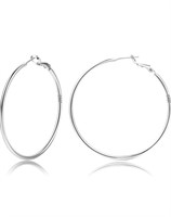 (New) Sterling Silver Hoop Earrings Gold Silver