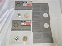 2 1974 Bicentennial First Day Stamps & Medallions