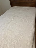 Cream, chenille bedspread