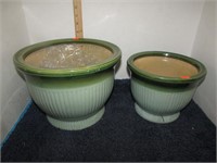 2-- POTTERY PLANTER POTS