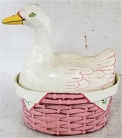 PAPER MACHE DUCK ON NEST