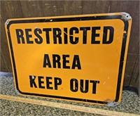 Restricted Area Keep Out Reflective Sign- 24x18