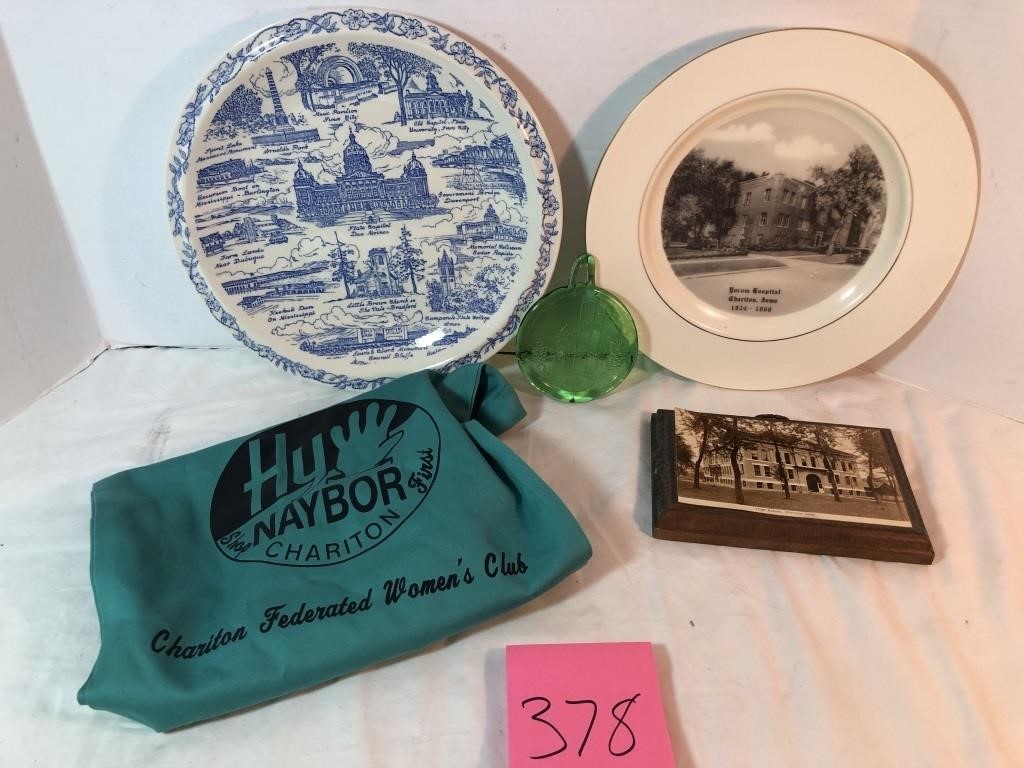 Commemorative items, mostly Chariton Iowa