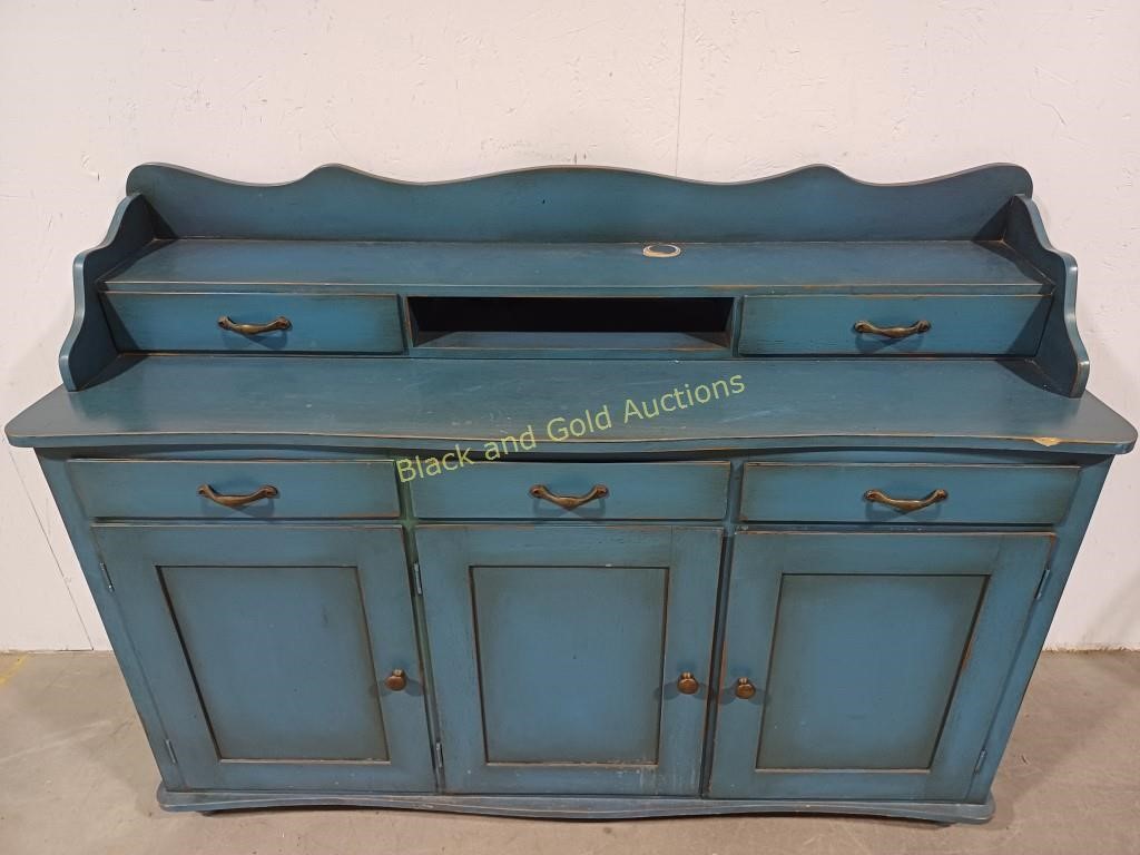 Blue Painted Vintage Server