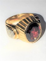 Police: 18 Kt Gold & Diamond Ring Sz 6-1/4 $6125