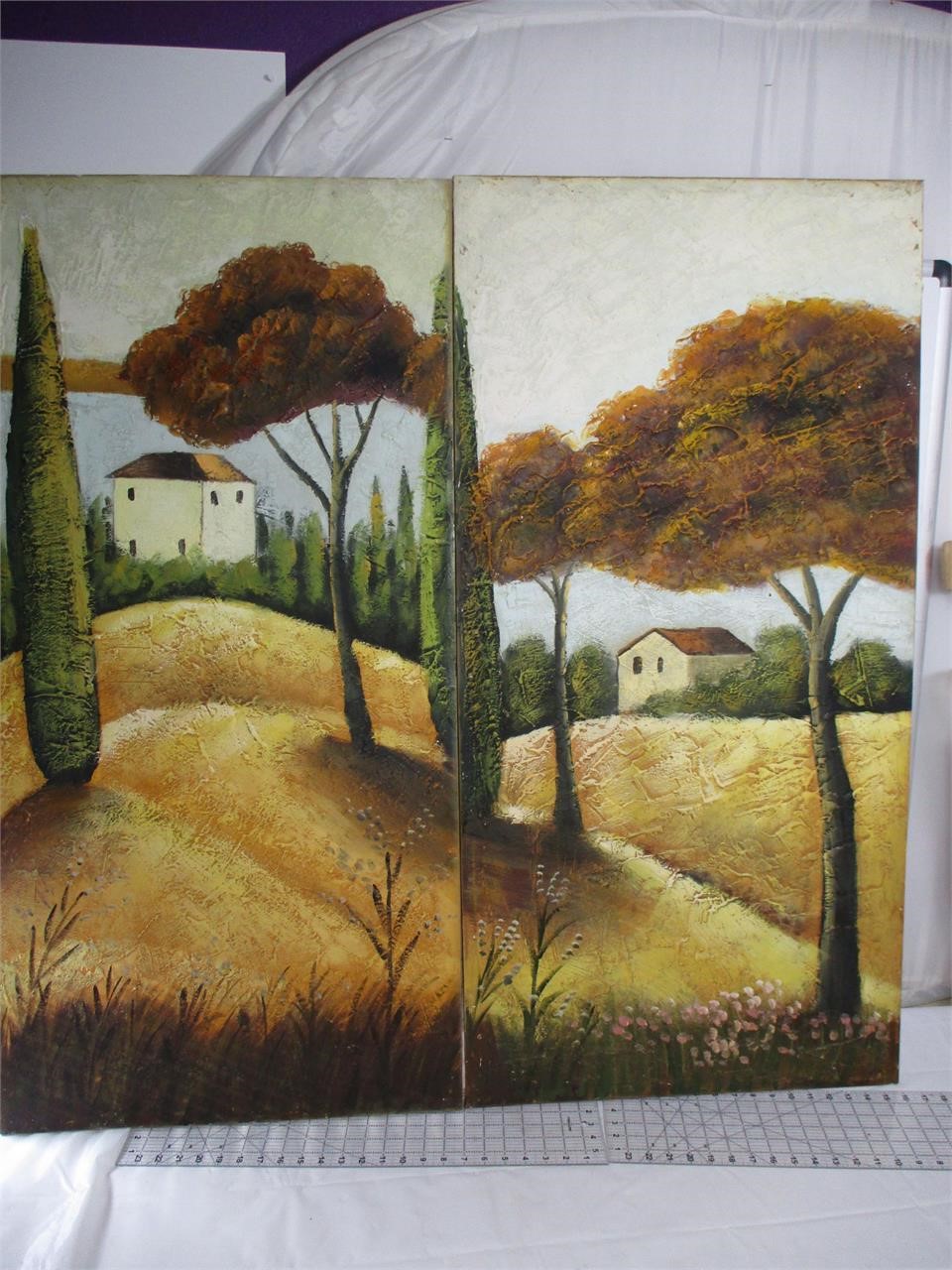 Large Wall Hanging Art 48" x 48" 2 pieces