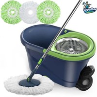 SUGARDAY Spin Mop and Bucket with Wringer Set for