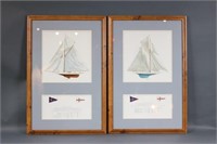 Pair of America’s Cup yacht prints