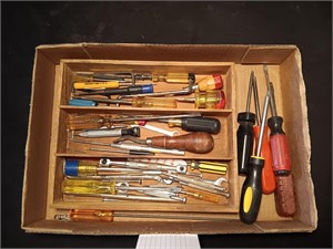 Auction Offering Of Screw Drivers, A Few Wrenches