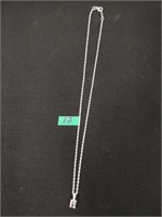 Sterling silver gemstone necklace & pendant
