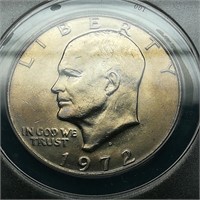 1972 D Eisenhower $1 MS64 ANACS