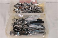 2 Containers of Flatware