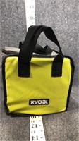 ryobi drill, charger and bag
