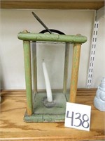 Antique Painted Candle Lantern