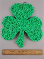 Melted Plastic Popcorn Shamrock 16" H