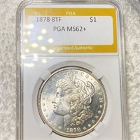 1878 8TF Morgan Silver Dollar PGA - MS62+