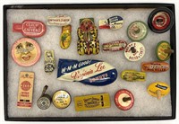 Vintage Tin Advertising Clickers, Tops & More