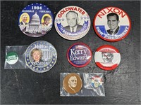 LOT OF POLITICAL PINS/BUTTONS