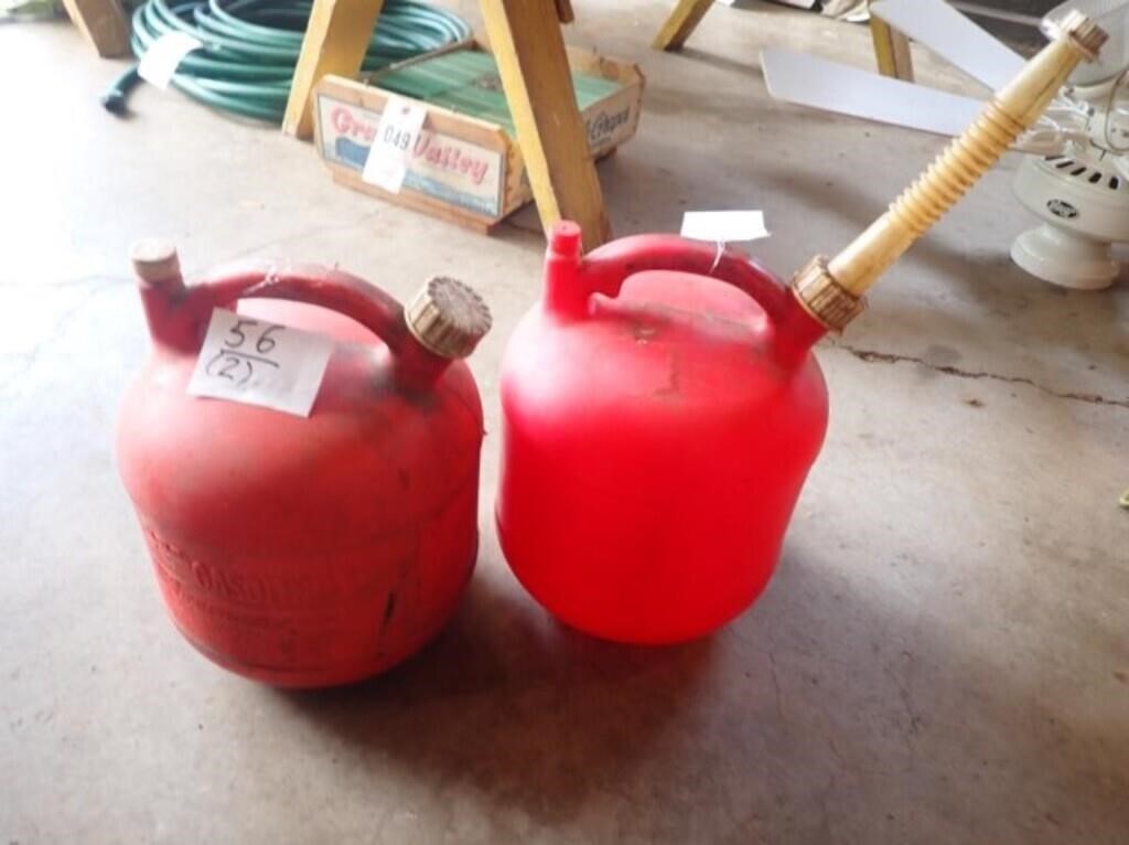 (2) 2 1/2 Gal. Poly Gas Cans