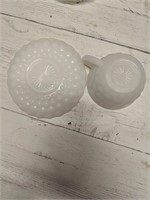 Milk Glass Cup and Saucer
