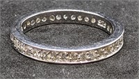 Sterling Silver CZ Eternity Band
