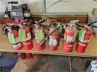 6 Various Sized Portable Fire Extinguishers