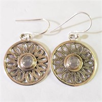 $140 Silver Moonstone Earrings