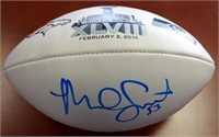 Malcolm Smith Autographed White Logo Football