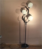 MCM TEAK FLOOR LAMP TRILIGHT