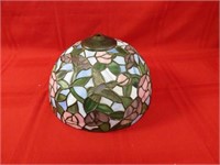 Leaded glass lamp shade.