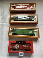 TYCO SANTA FE BOX CAR, BURLINGTON N. W/ 50 FT.