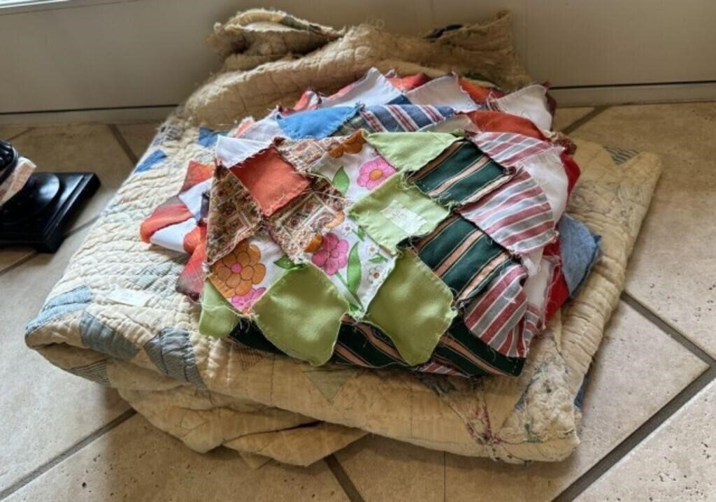 Two Vintage Hand Made Quilts