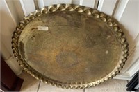 23"dia India Etched Brass Charger