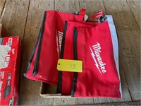 2 Milwaukee three piece zipper pouch sets