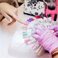 Allstarry 200 Pcs Clear Nail Swatch Sticks with Ri