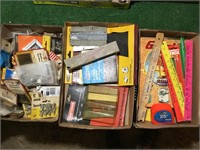 Group lot of 3 boxes of assorted hardware & misc.