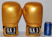Gold I Love Kickboxing Boxing Gloves
