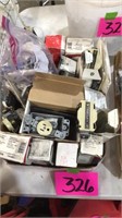 Box lot of electrical hardware