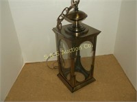 Hanging brass lamp