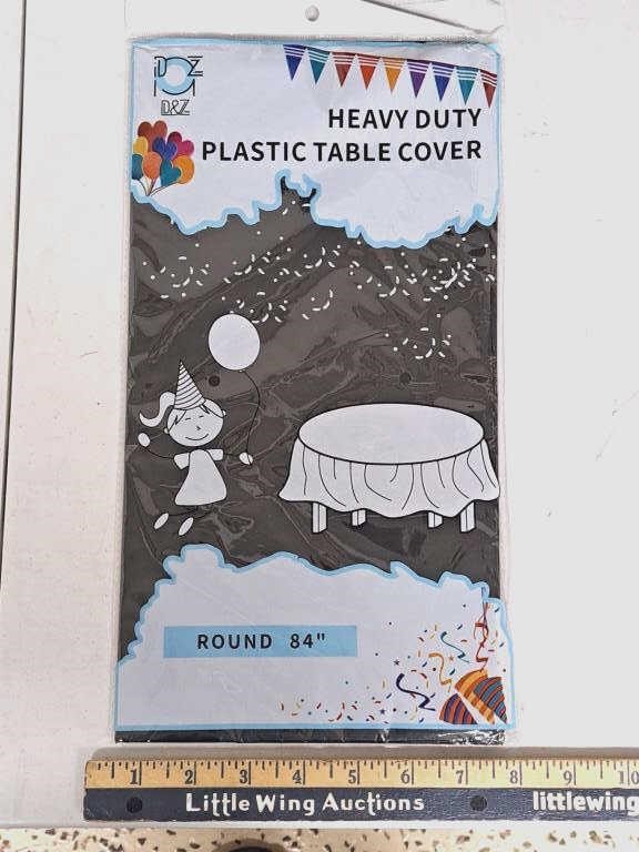 Bag of Heavy Duty Black Plastic Table Covers