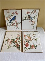 4 Bird Prints w/ COA