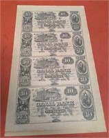 vintage uncut sheet of Canal Bank