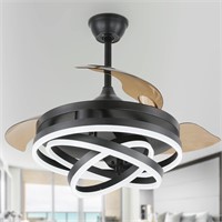 42 Retractable Ceiling Fan with Lights