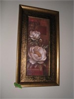 Gold framed Floral picture