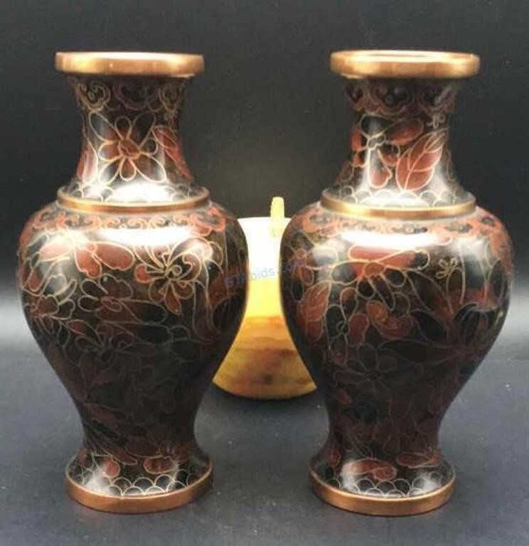 Cloisonné Copper Vases