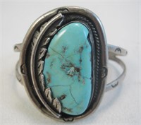 Navajo Turquoise & SS Bracelet - Tested