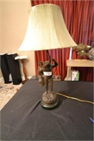 FROG GOLFER LAMP 27 IN TALL